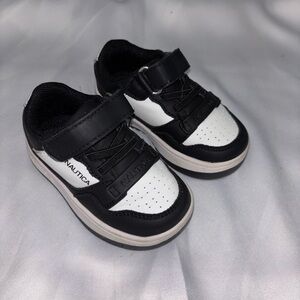 Nautica Black and White Sneakers for baby